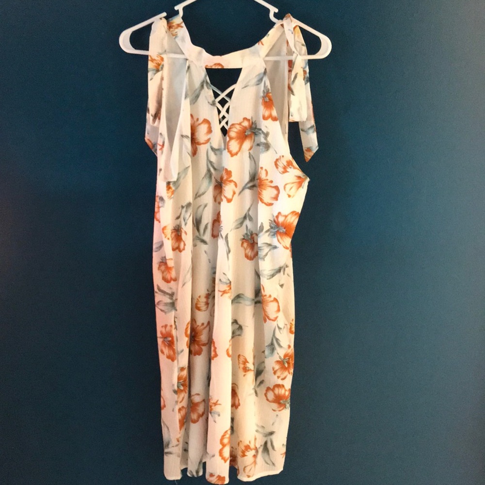 White floral summer boutique dress